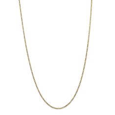 image of 14k Yellow Gold 1.8mm Flat Figaro Chain Necklace with sku:FFL050N