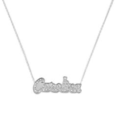 University of North Carolina 1/5ctw Diamond Sterling Silver Script Pendant Necklace 1