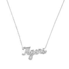 Clemson University 1/6ctw Diamond Sterling Silver Script Pendant Necklace 1