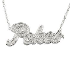 Oklahoma State University 1/5ctw Diamond Sterling Silver Pendant Necklace 1