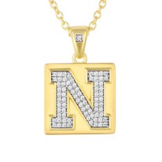 University of Nebraska 1/3ctw Diamond Gold-Plated Pendant Necklace 1