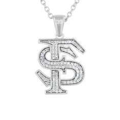 Florida State University 1/3ctw Diamond Sterling Silver Pendant Necklace 1