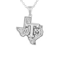 Texas A&M University 1/3ctw Diamond Sterling Silver Pendant Necklace 1