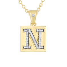 University of Nebraska 1/6ctw Diamond Gold-Plated Pendant Necklace 1