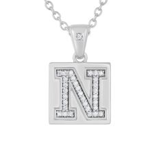 University of Nebraska 1/6ctw Diamond Sterling Silver Pendant Necklace 1