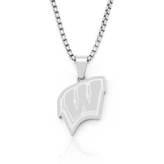 Men's University of Wisconsin Stainless Steel Pendant Necklace 1