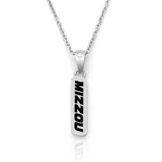 University of Missouri Stainless Steel and Enamel Diamond Accent Pendant Necklace 1