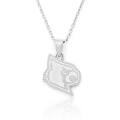 University of Louisville Stainless Steel Diamond Accent Pendant Necklace 1