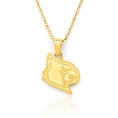 University of Louisville Yellow Ion-Plated Stainless Steel Diamond Accent Pendant Necklace 1