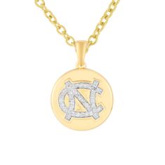 University of North Carolina 1/6ctw Diamond Gold-Plated Pendant Necklace 1