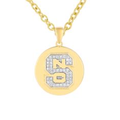 NC State University 1/6ctw Diamond Gold-Plated Pendant Necklace 1