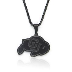 Men's University of Colorado Black Ion-Plated Stainless Steel Pendant Necklace 1