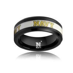 U.S. Navy 8mm Black Tungsten Carbide Ring U.S. Navy 8mm Black Tungsten Carbide Ring