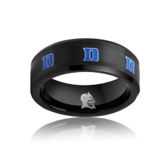 Duke Blue Devils 8mm Black Tungsten Carbide Ring Duke Blue Devils 8mm Black Tungsten Carbide Ring