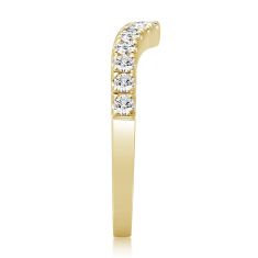 1/2ctw Diamond 14k Yellow Gold Curved Wedding Band
