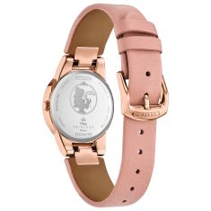 Citizen Eco-Drive Disney Princess Belle Eternal Beauty White Dial Pink Leather Strap Watch 29.5mm - GA1083-43D