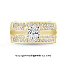 1/2ctw Diamond Yellow Gold Ring Guard