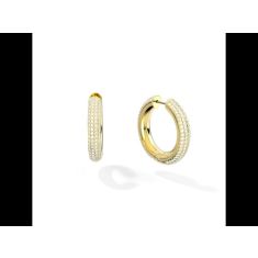 Swarovski Crystal Dextera Yellow-Tone Rhodium-Plated Hoop Earrings