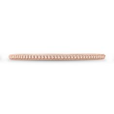 14k Rose Gold 1mm Beaded Knife-Edge Wedding Band