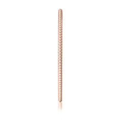 14k Rose Gold 1mm Beaded Knife-Edge Wedding Band