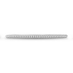 14k White Gold 1mm Beaded Knife-Edge Wedding Band