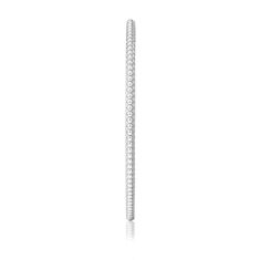 14k White Gold 1mm Beaded Knife-Edge Wedding Band