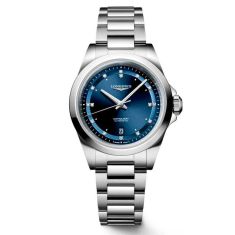 Longines Conquest Blue Dial Stainless Steel Bracelet Watch 38mm