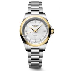 Longines Conquest Automatic Diamond Mother-of-Pearl Dial Stainless Steel Watch 30mm - L33205806 Longines Conquest Automatic Diamond Mother-of-Pearl Dial Stainless Steel Watch 30mm - L33205806
