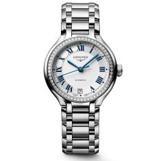 Longines PrimaLuna Automatic Diamond Accent Silver Dial Stainless Steel Watch 34mm - L81240716 Longines PrimaLuna Automatic Diamond Accent Silver Dial Stainless Steel Watch 34mm - L81240716