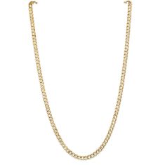 image of 14k Yellow Gold 5.25mm Concave Curb Chain Necklace with sku:LCR140N
