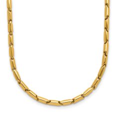 14k Yellow Gold 2.29mm Fancy Link Chain Necklace 1