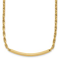14k Yellow Gold Bar Necklace 1