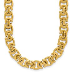 14k Yellow Gold 4.5mm Byzantine Chain Necklace 1