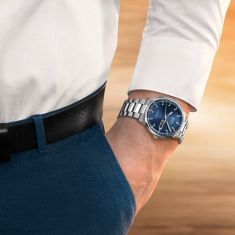 MIDO Commander Datoday Automatic Blue Dial Stainless Steel Watch 40mm - M0214301104100
