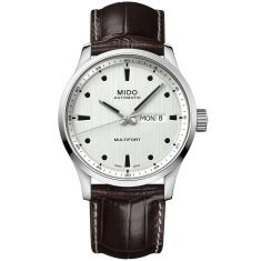 MIDO Multifort M Silver Dial Brown Leather Strap Watch 42mm - M0384301603100 1