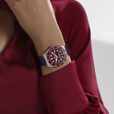 Black Bay 58 Burgundy Dial Black Rubber Strap Watch 39mm - M7939A1A0RU-0003