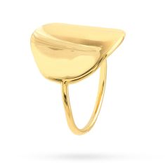 14k Yellow Gold Round Organic-Shaped Ring