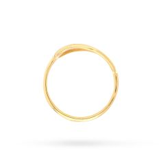 14k Yellow Gold Round Organic-Shaped Ring