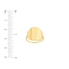 14k Yellow Gold Round Organic-Shaped Ring