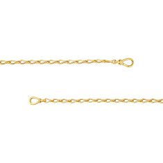 14k Yellow Gold Teardrop Link Push Lock Lariat Necklace
