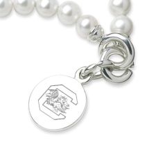 University of South Carolina Freshwater Cultured Pearl Sterling Silver Charm Bracelet by M.LaHart & Co.