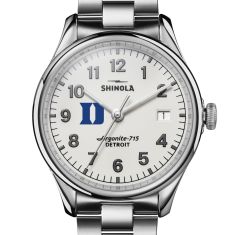 Duke University Shinola The Vinton Alabaster Dial Stainless Steel Watch 38mm by M.LaHart & Co.