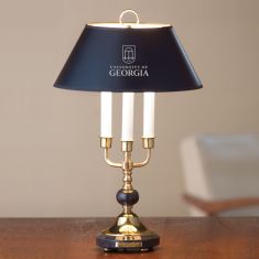 image of University of Georgia Lamp in Brass and Marble by M.LaHart & Co. with sku:16967