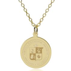 Virginia Tech 14k Yellow Gold Pendant Necklace by M.LaHart & Co.