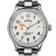 University of Tennessee Shinola The Vinton Alabaster Dial Stainless Steel Watch 38mm by M.LaHart & Co.