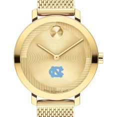 University of North Carolina Movado BOLD Gold-Tone Mesh Bracelet Watch 34mm by M.LaHart & Co.
