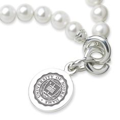 Notre Dame Freshwater Cultured Pearl Sterling Silver Charm Bracelet by M.LaHart & Co.