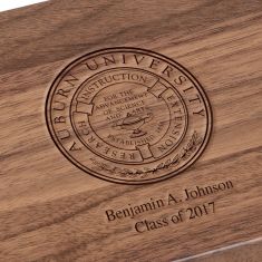 Auburn University Solid Walnut Desk Box by M.LaHart & Co.
