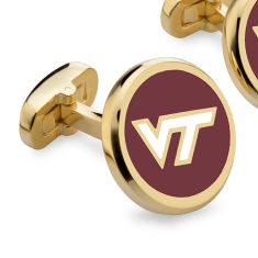 Virginia Tech Enamel Gold-Tone Cufflinks by M.LaHart & Co.