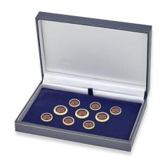 Auburn Enamel Gold-Tone Blazer Buttons by M.LaHart & Co.